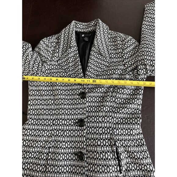 Carole Little Womens Black & White Button-Up Jacket M - Picture 9 of 10